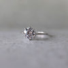 Round Diamond Solitaire Eight Prong 14K White Gold Engagement Ring