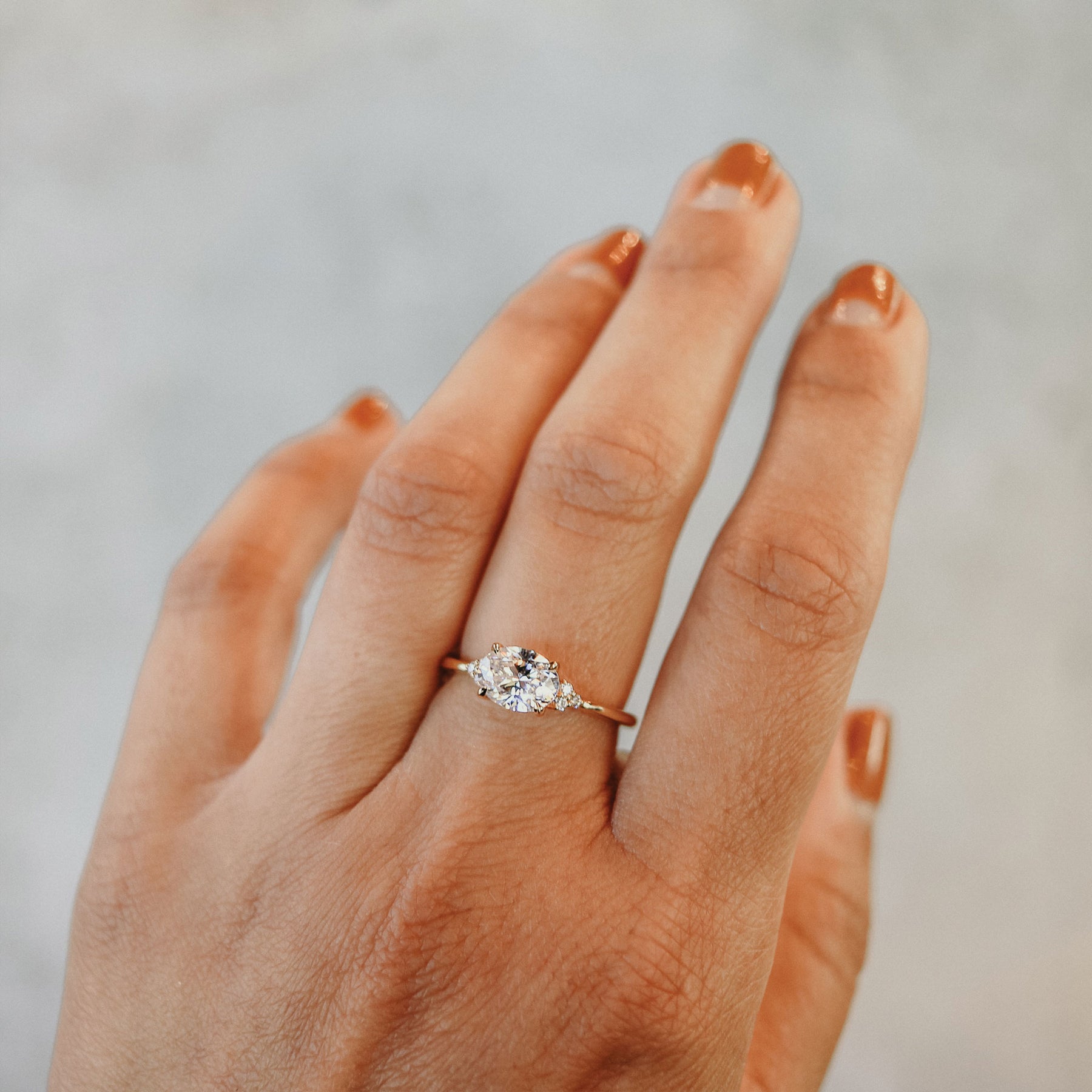 Oval Engagement Ring, Lab Grown Diamond Ring, Oval Diamond Ring