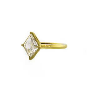 The Nyota Ring with A Portrait Cut Kite Diamond Solitaire