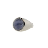 Natural Star Sapphire Platinum Ring