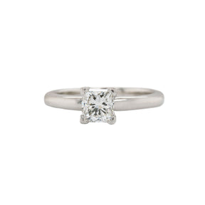 Princess Cut Diamond Platinum Solitaire Ring