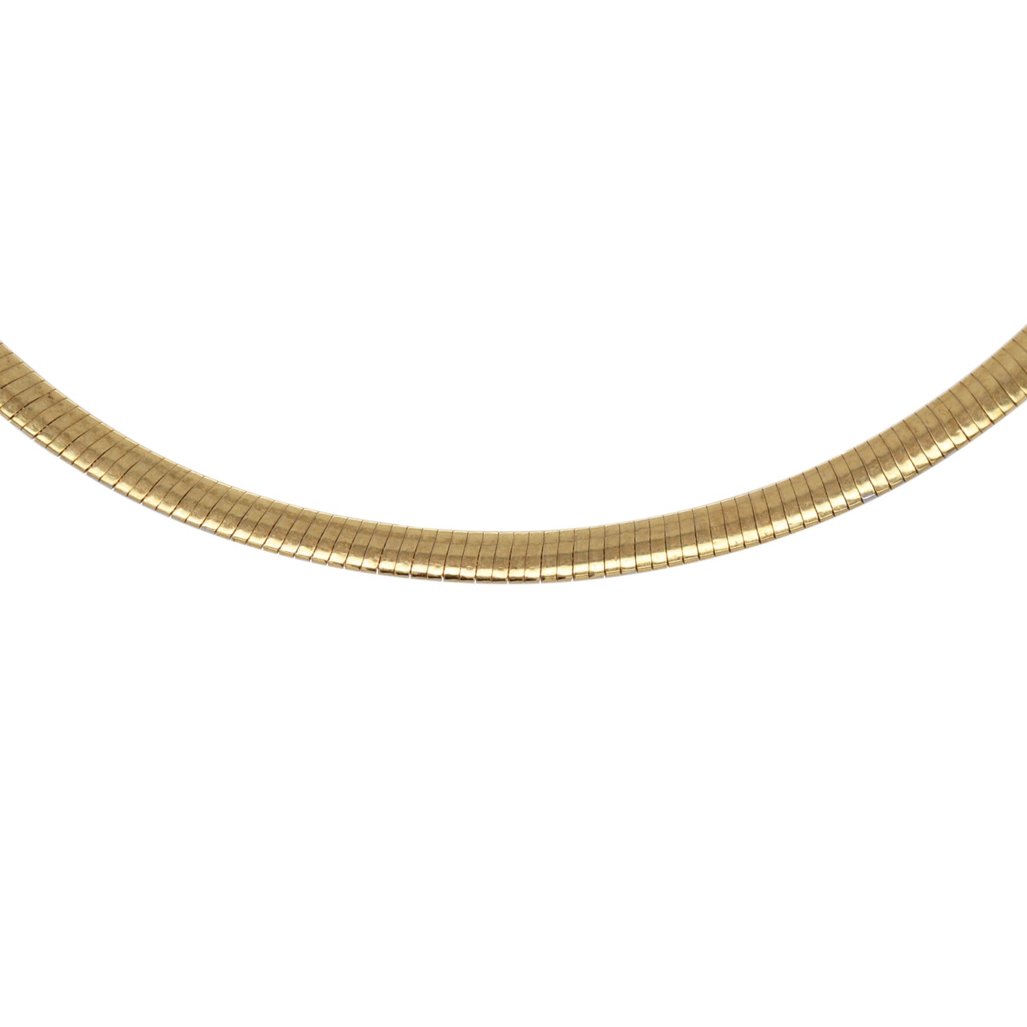 Omega Chain Pattern Reversible Omega Chain in 10K Yellow & White Gold