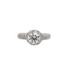 1.00ct Round Diamond &amp; Halo Platinum Ring