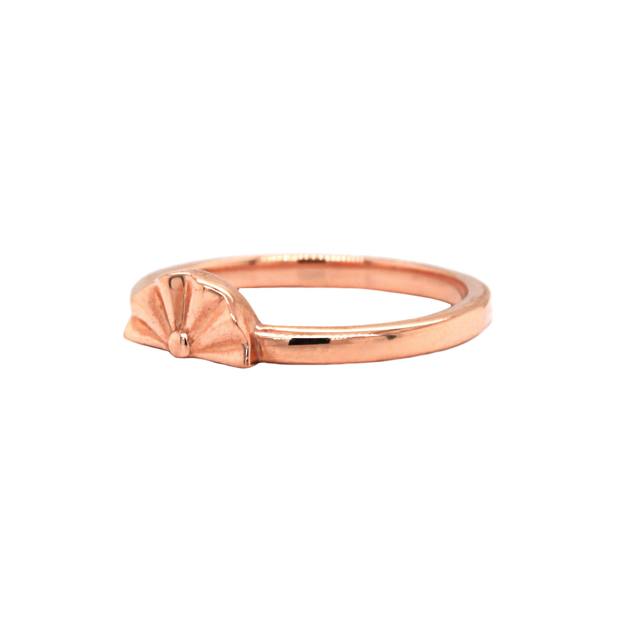 Rose Gold Starburst Fan Stackable Ring