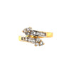 Diamond Arrow Vintage Two-Tone Gold Bypass Ring