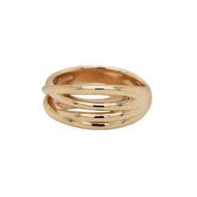 Negative Space Freeform Multi-Band Gold Ring